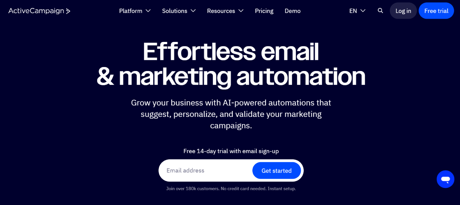 Automasi email ActiveCampaign